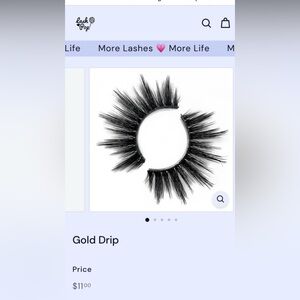 Gold Drip Black False Eyelashes